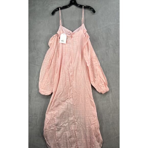 Rumer Chloe Maxi Dress Size X- Small Pink Ruched Front - Picture 8 of 15